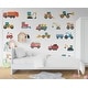 preview thumbnail 3 of 3, Truck Wall Decals - Construction Truck wall Nursery Decor