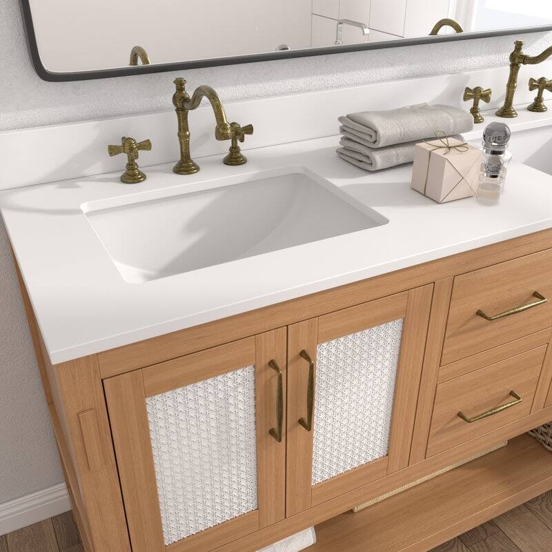 Acroma - 60'' Double Bathroom Vanity With Stone Top