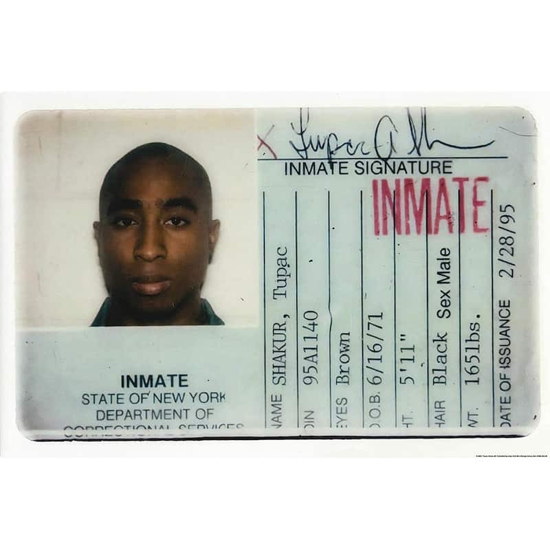 Tupac Prison Id Art Poster - 24 x 36 Inch