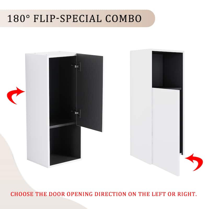 24" Wall-Mounted Bathroom Vanity With Ceramic Sink