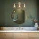 preview thumbnail 4 of 10, Cionar Mid-century Modern Gold 3-Light Bathroom Vanity Lights with Clear Bell Glass for Powder Room - L21.5"x W7.5"x H 10"
