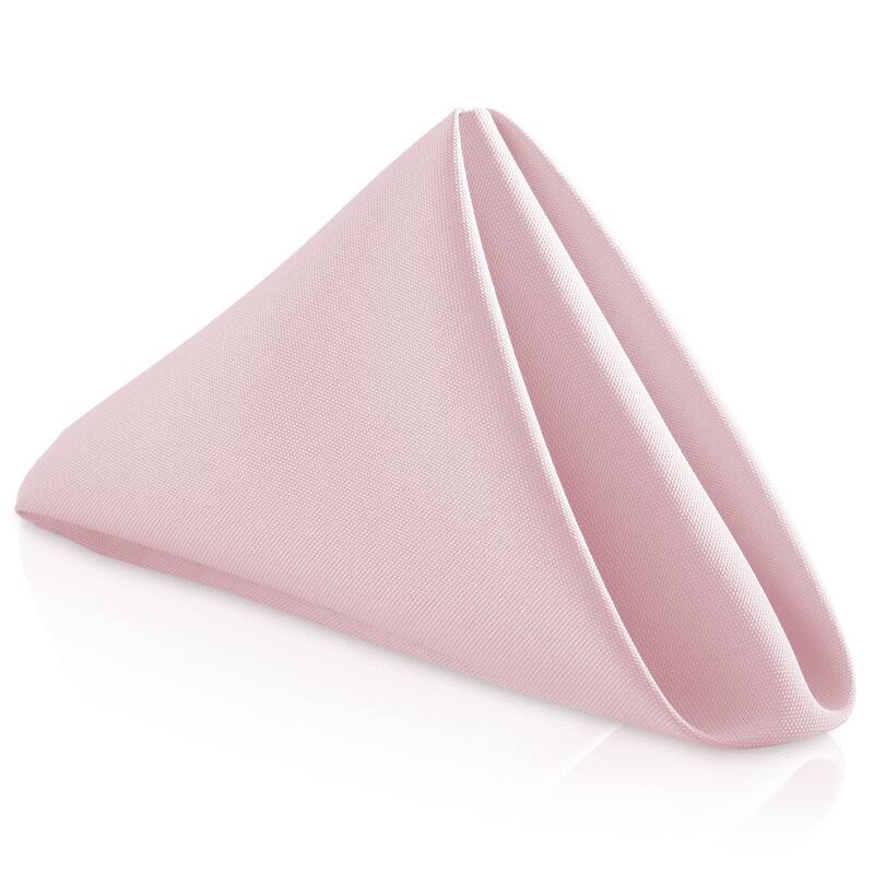 12 Pack 20 Inch Polyester Cloth Dinner Napkins for Party Restaurant - Pink