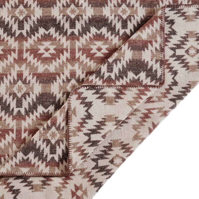 Paseo Road by HiEnd Accents Mesa Wool Blend Southwestern Aztec Throw Blanket, 1PC