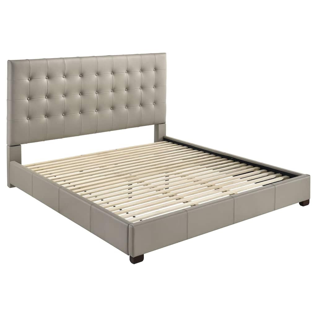 Medley Genuine Leather Platform Bed