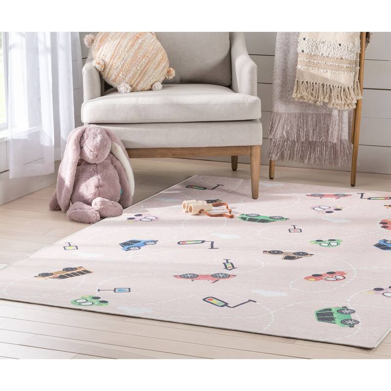 Well Woven Kids Rugs Traffic Modern Machine Washable Area Rug