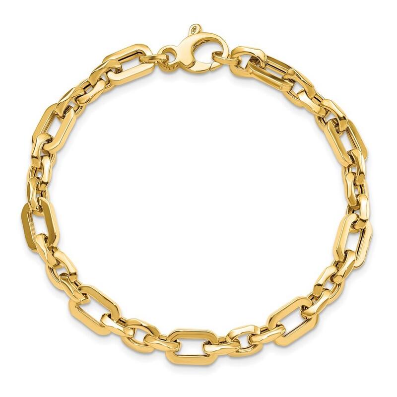 Curata 14k Gold Polished Bracelet 7.5 Inch