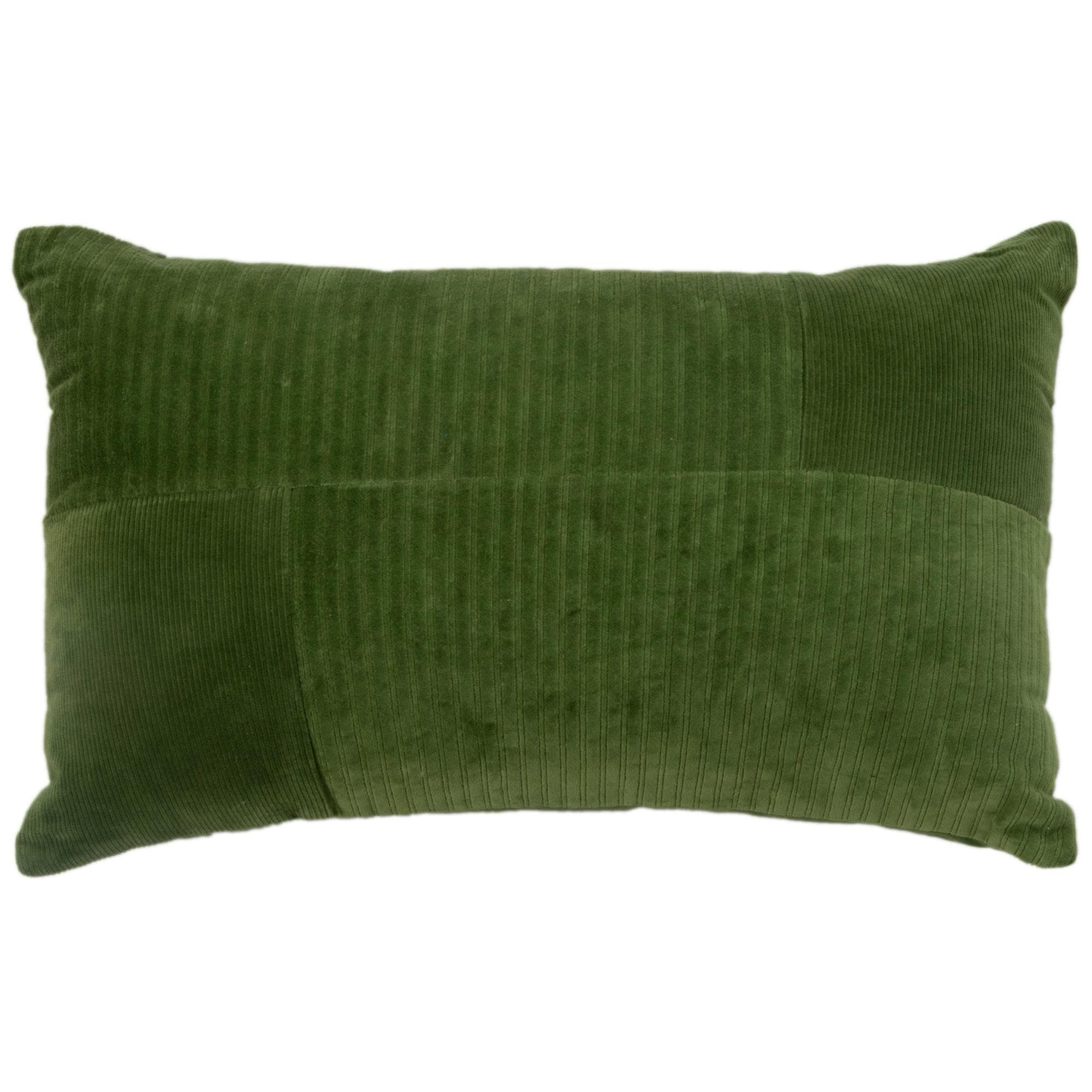 Rizzy Home Solid Corduroy Modern Pattern Blocked Throw Pillow