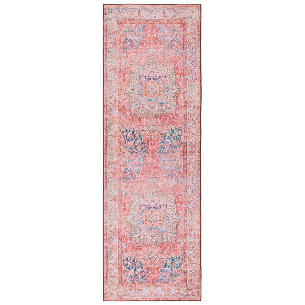 SAFAVIEH Tucson Machine Washable Slip Resistant Fedra Oriental Medallion