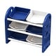preview thumbnail 15 of 40, Kids Toy Storage Organizer with 6 Bins, Multi-functional Organizer Navy Blue+White