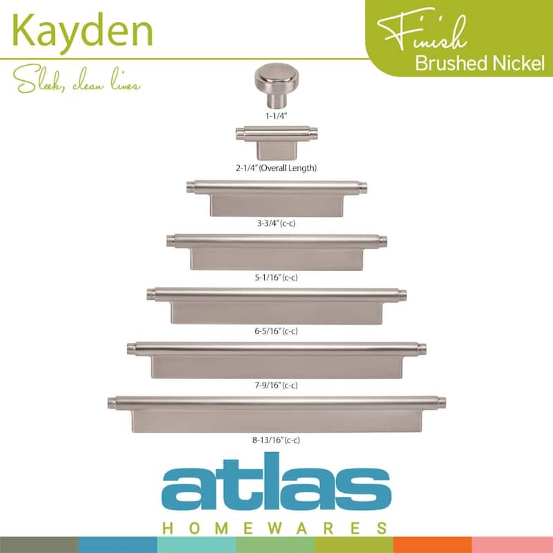 Atlas Homewares A534 Kayden 6-5/16" Center to Center Rectangular