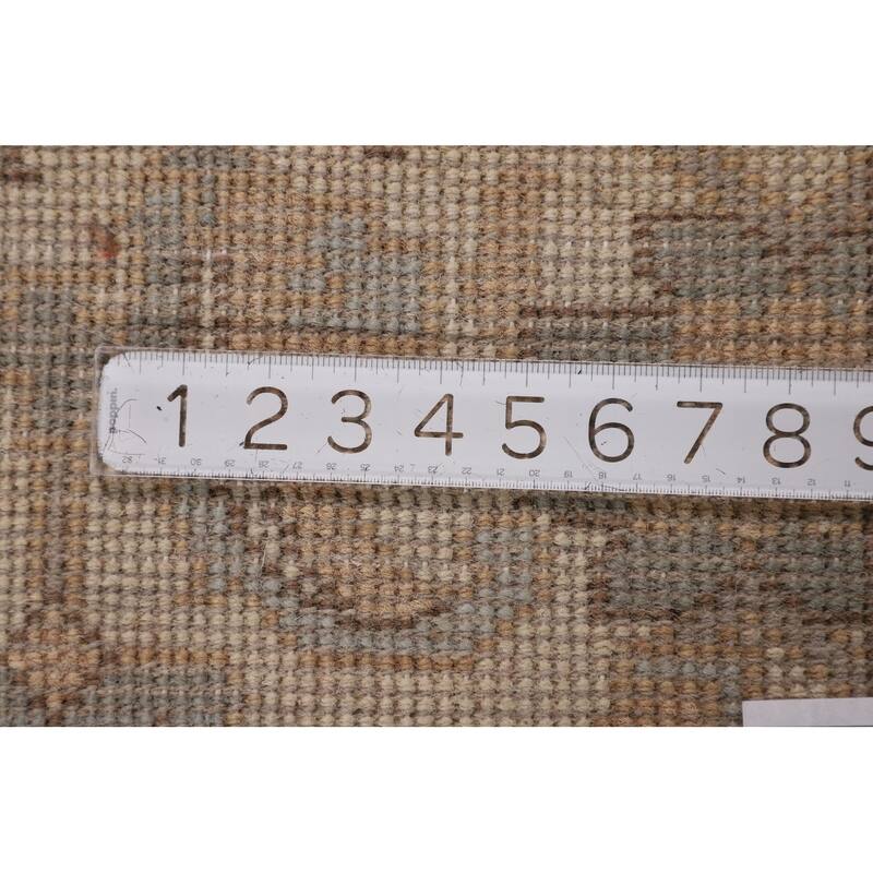 Gray Oushak Oriental Area Rug Hand-Knotted Wool Carpet - 7'6" x 10'6"