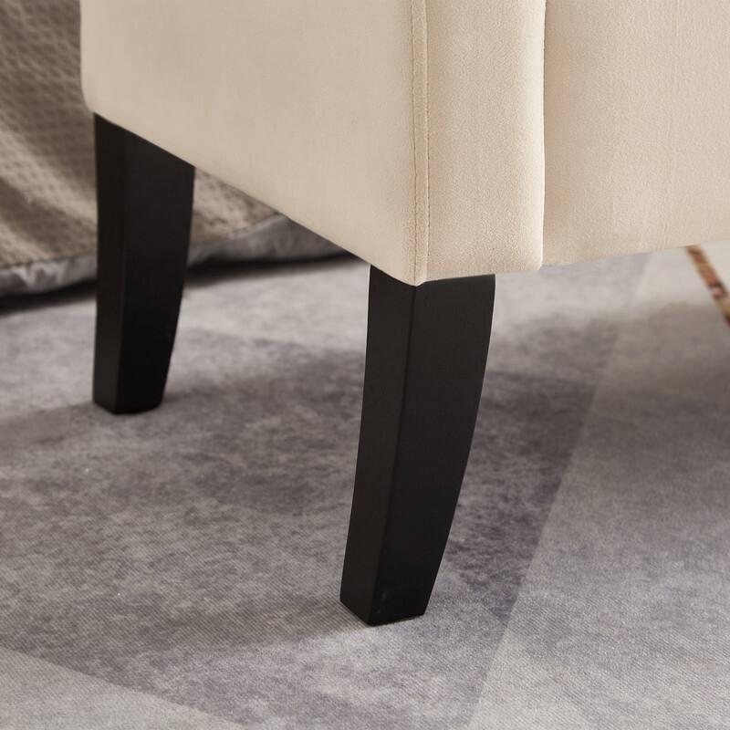 Modern Velvet Storage Accent Bench-51.5" x 18.3" x 22"