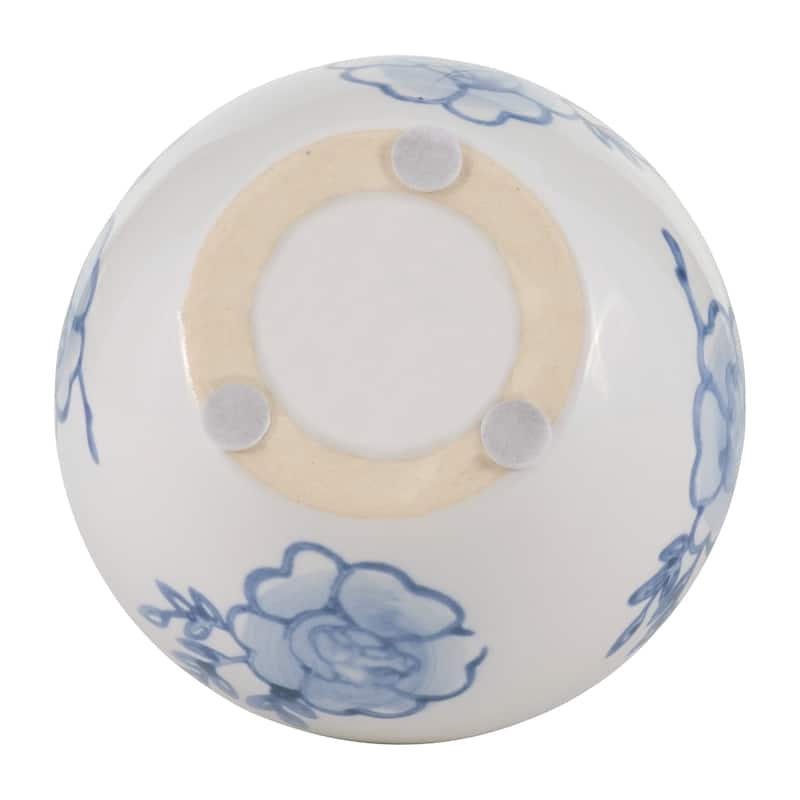 5" Ceramic Bud Vase Contemporary Chinoiserie Blue and White Vintage Floral Decorative Table Vase for Home Decor or
