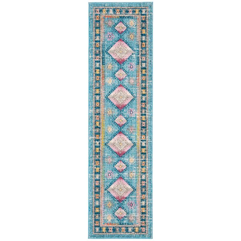 SAFAVIEH Madison Roseann Vintage Boho Diamond Medallion Rug