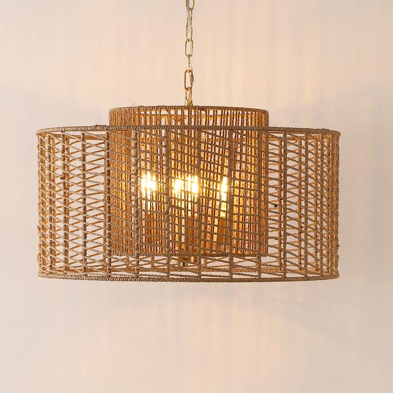 SAFAVIEH Lighting Jolanda Extendable Pendant - 25 In. W x 25 In. D x 20-79 In. H - 25Wx25Dx79H