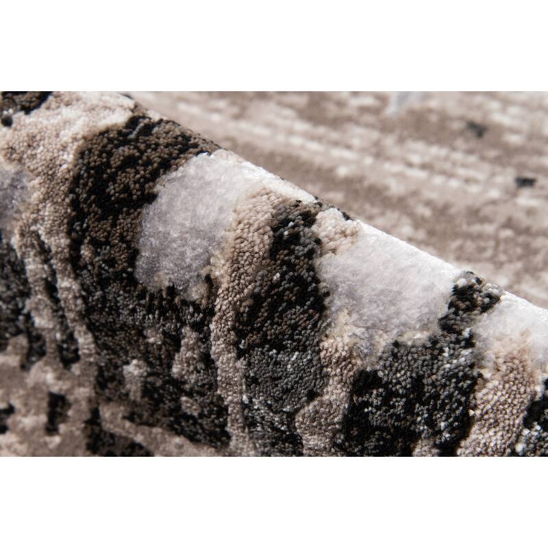 Momeni Monterey Polyester Blend Contemporary Abstract Area Rug