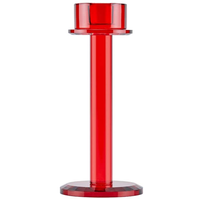 Lya 12" Crystal Glass Candle Lamp With Glass Shade