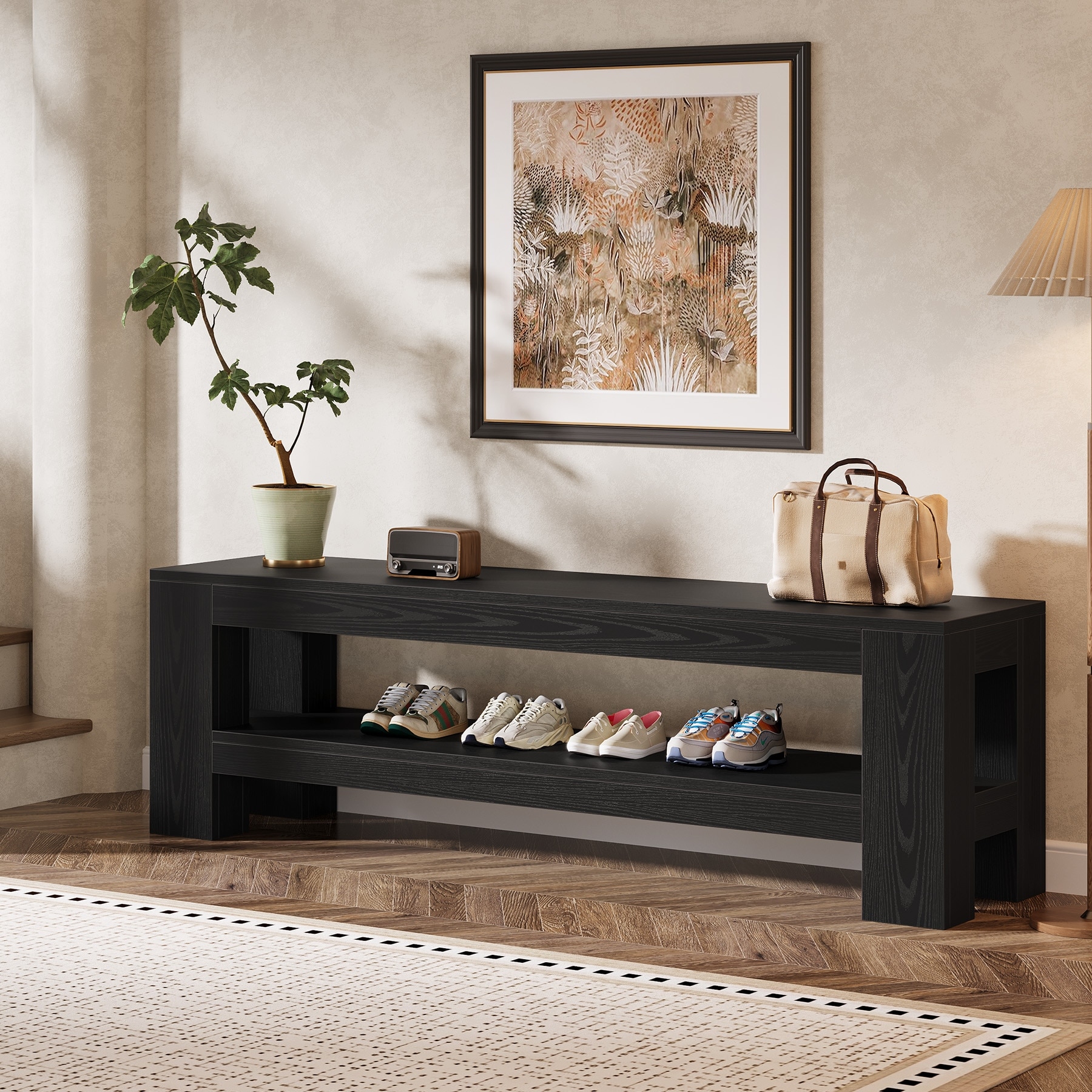 Entryway Shoe Bench with Storage End of Bed Bench for Bedroom