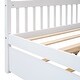 preview thumbnail 47 of 49, Kid Bed Frame Full Size Wooden House Platform Bed with Twin Size Trundle