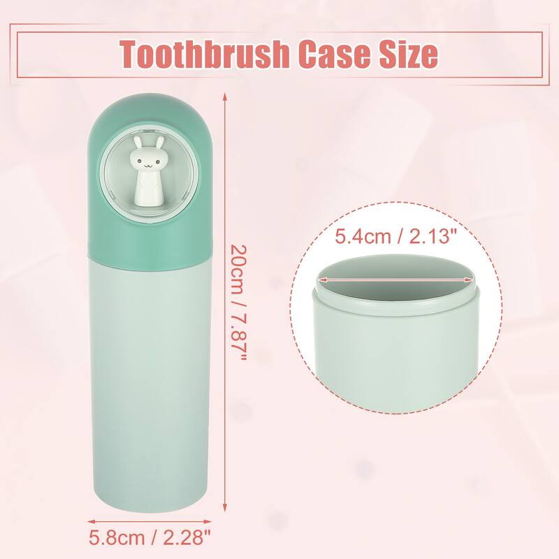 Toothbrush Travel Case, Plastic, Lightweight Traveling Toothbrush Holders Case, for Travel Business, 7.87"x2.28"