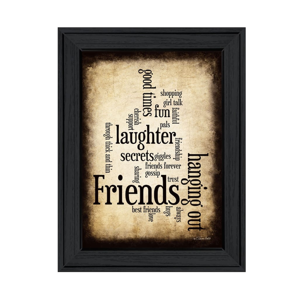 "Friends" by Susan Ball, Ready to Hang Framed Print, Black Frame