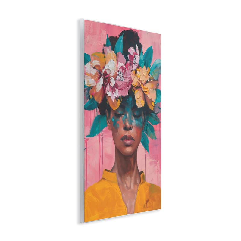Stupell Woman With Floral Headdress Wall Plaque Art Design By LSR Design Studio