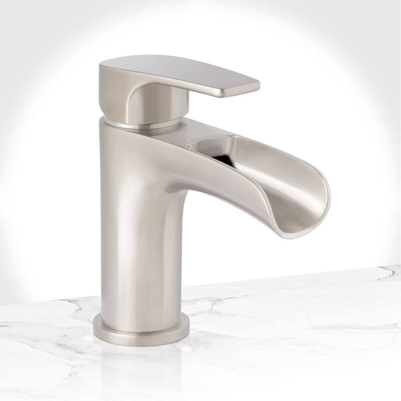 Miseno MNO5882L Cascade Single Hole Bathroom Faucet - Brushed Nickel