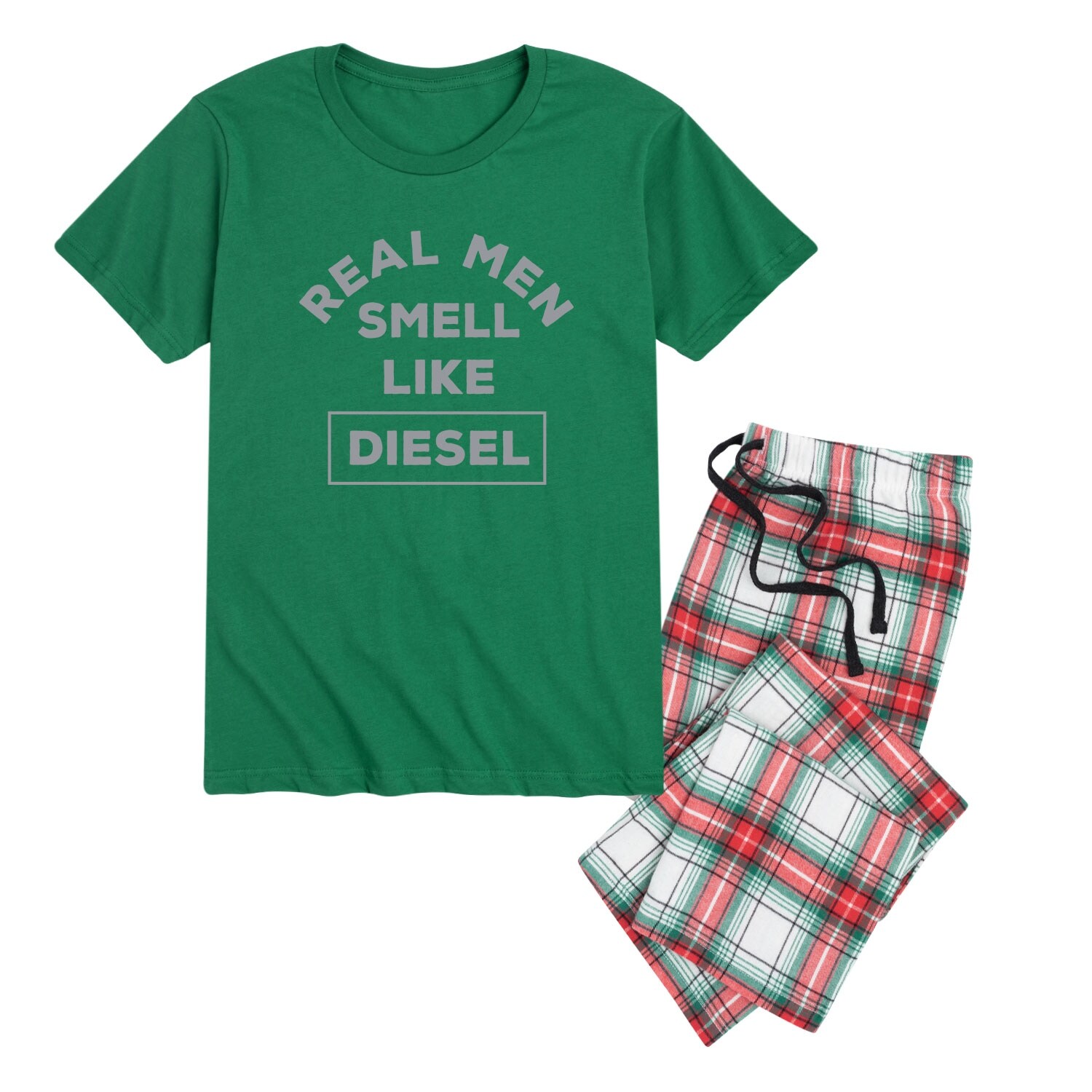 Shop Real Men Smell Like Diesel Men S Pajama Set Evergreen