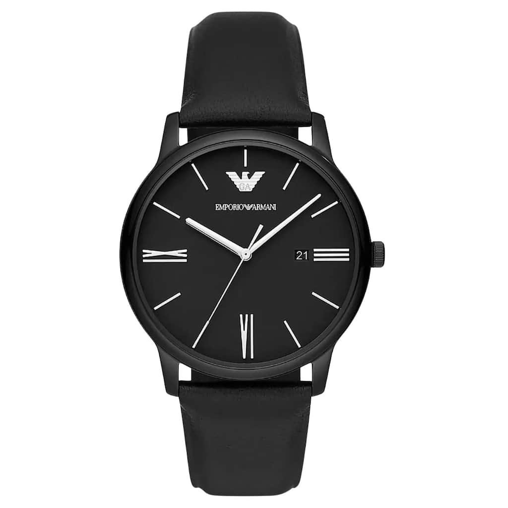 Emporio Armani Men's Minimalist Black Dial Watch - AR11573 - One Size