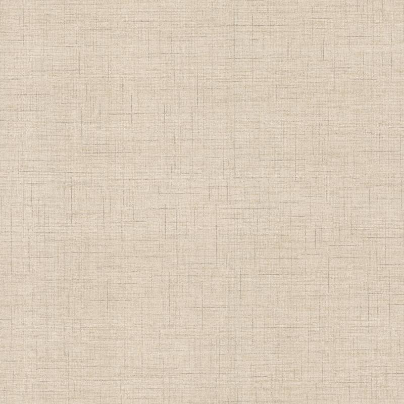 Warner Leon Beige Faux Fabric Wallpaper