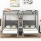 preview thumbnail 3 of 7, Pine Wood Twin XL over Twin & Twin Bunk Bed with 4-Shelf Storage
