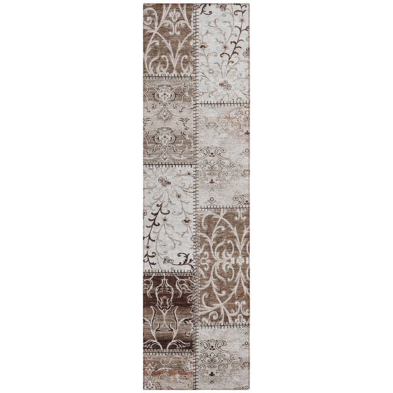 Elz Patchwork Weather Resistant Classic Meets Modern Outdoor Rug