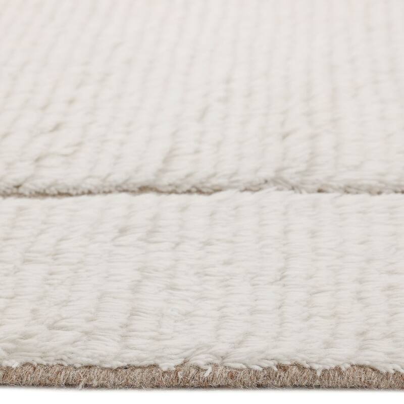 Contemporary Solid Ivory Area Rug