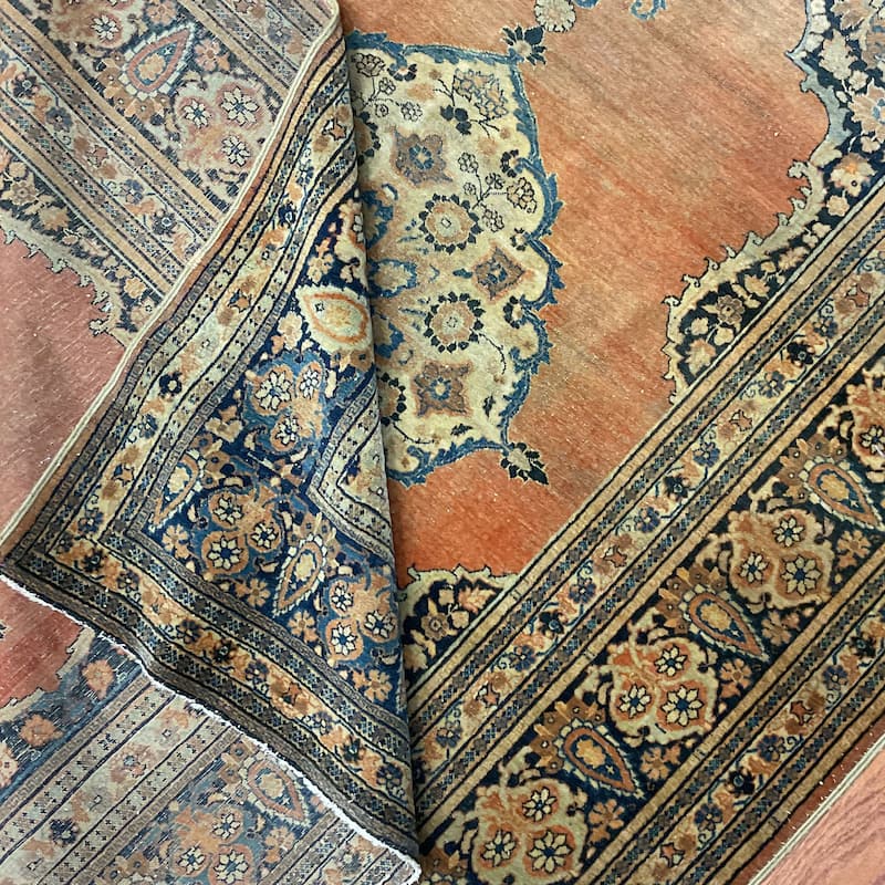 HERAT ORIENTAL Antique 1860s Tabriz Hadji Jalili Wool Rug - 4'3" x 6'