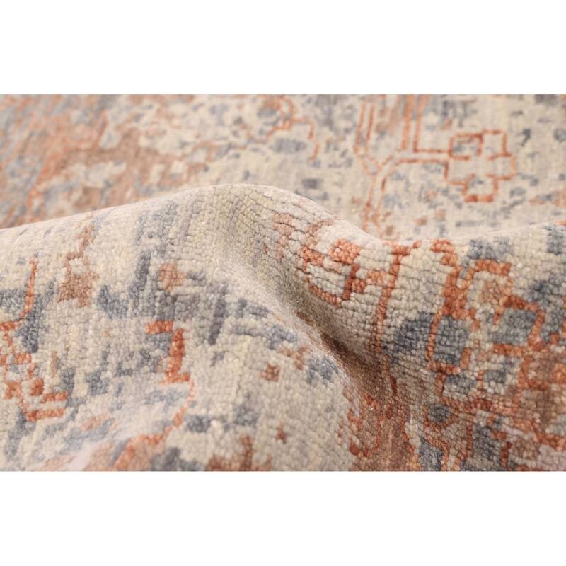 ECARPETGALLERY Hand-knotted Heritage Light Grey Wool Rug - 8'0 x 9'10