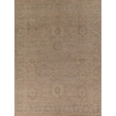 Earth Tone Vegetable Dye Oushak Area Rug Handmade Wool Carpet - 8'3" x 10'2"