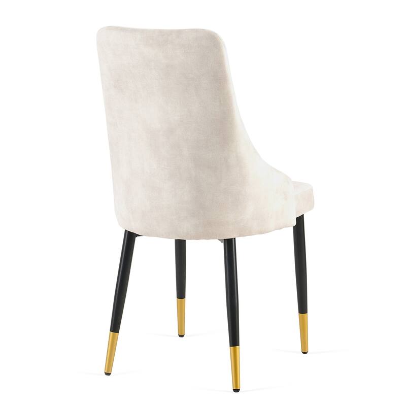 Beige Dining Chairs Set Of 2 Living Room Chair Modern Kitchen Armless Side Chair