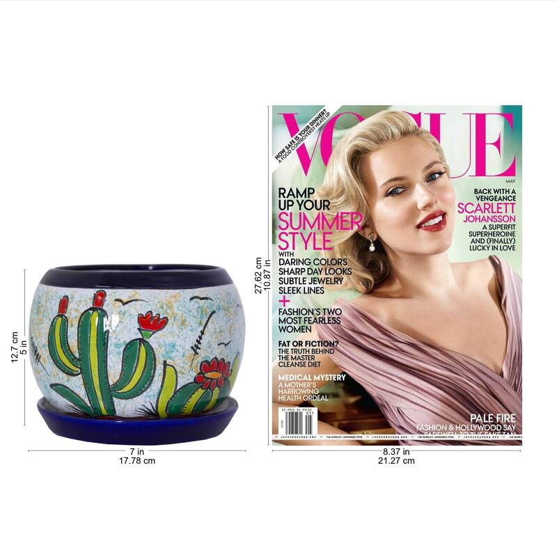 Novica Handmade Mexican Memories Ceramic Flower Pot