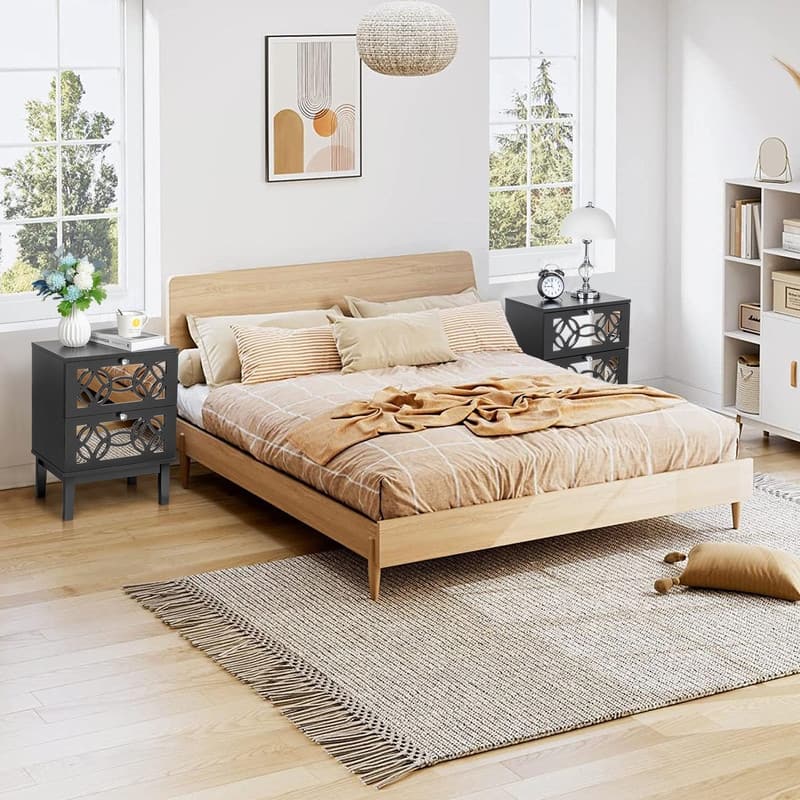 Nightstand with Two Drawer 2Pcs