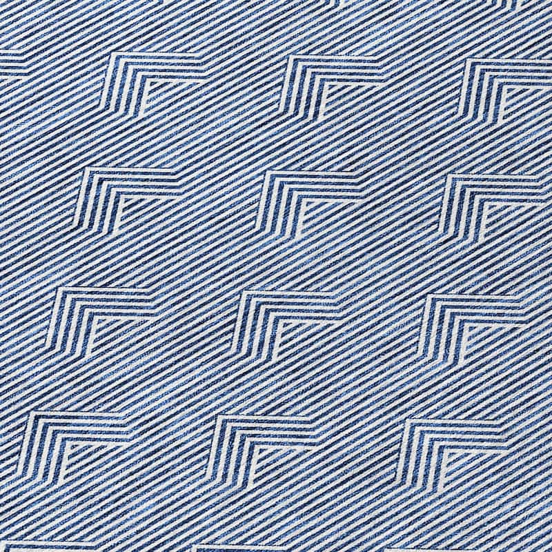 Machine Washable Indoor/ Outdoor Chantille Contemporary Stripe Rug