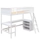 preview thumbnail 5 of 23, Twin Size Wooden All-in-One Loft Bed w/ Shelves & Desk Multi-Functional Storage Bed Frame No Box Spring Needed, Space-Saving