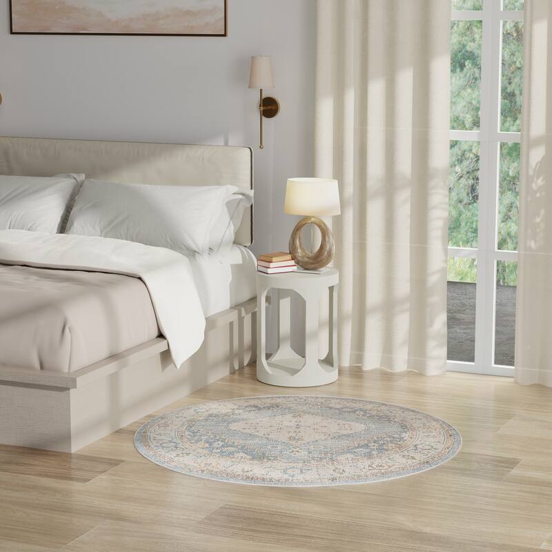 Nourison Astra Machine Washable Distressed Area Rug