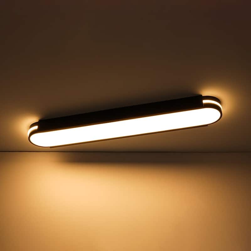 Modern Dimmable LED Long Oblong Flush Mount Ceiling Light 31.5in