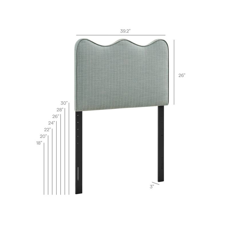 Athena Striped Fabric Upholstered Headboard