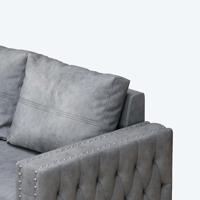 Classic and Cozy L-shape Pull-out Sleeper Sectional Sofa