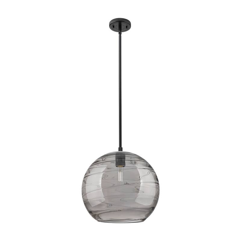 Innovations Lighting Downtown Urban - Crown Point - 1 Light 12" Athens Deco Swirl Stem Hung Pendant