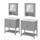 preview thumbnail 2 of 12, Salinas 64W Double Vanity Set with Medicine Cabinets by Bush Furniture