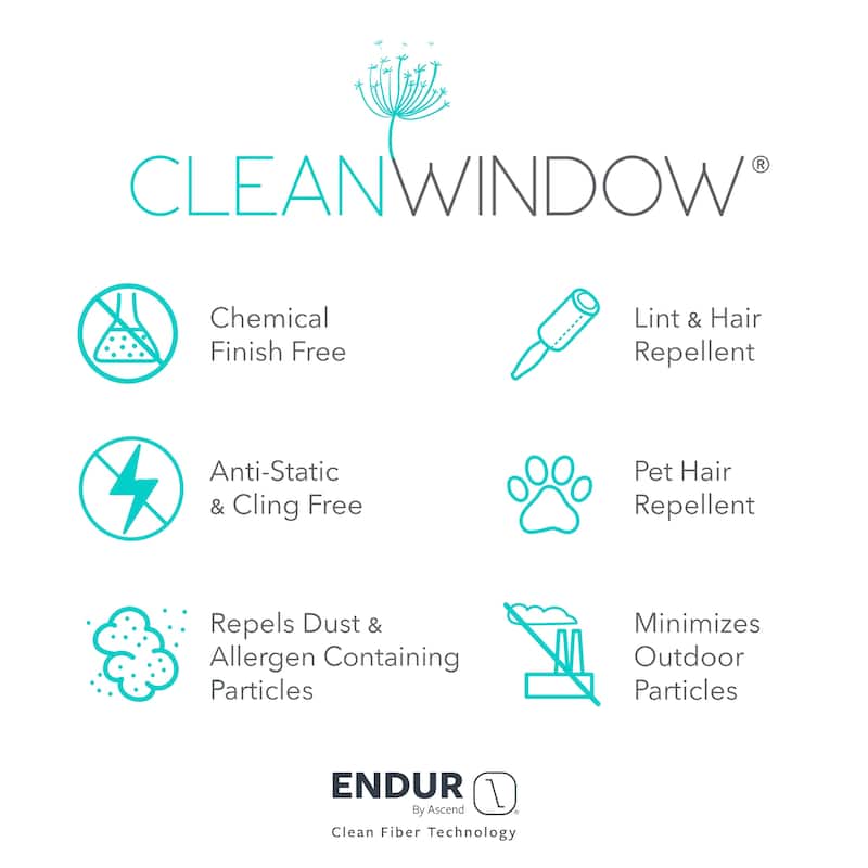 Clean Window Basketweave Anti-Dust Semi-Sheer Curtain Panel, Single Panel