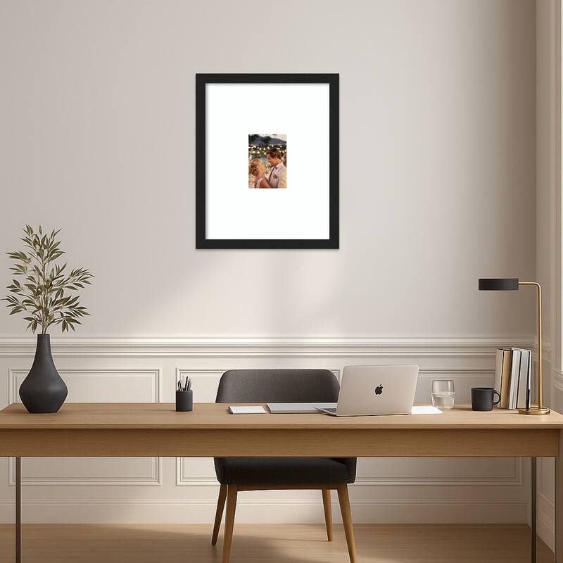 Grace Brushed Gold Narrow Framed Picture Frame, Photo Frame