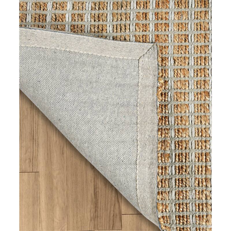 Nevaeh Plaid Hand-Woven Jute Farmhouse Indoor Area Rug by Sevita